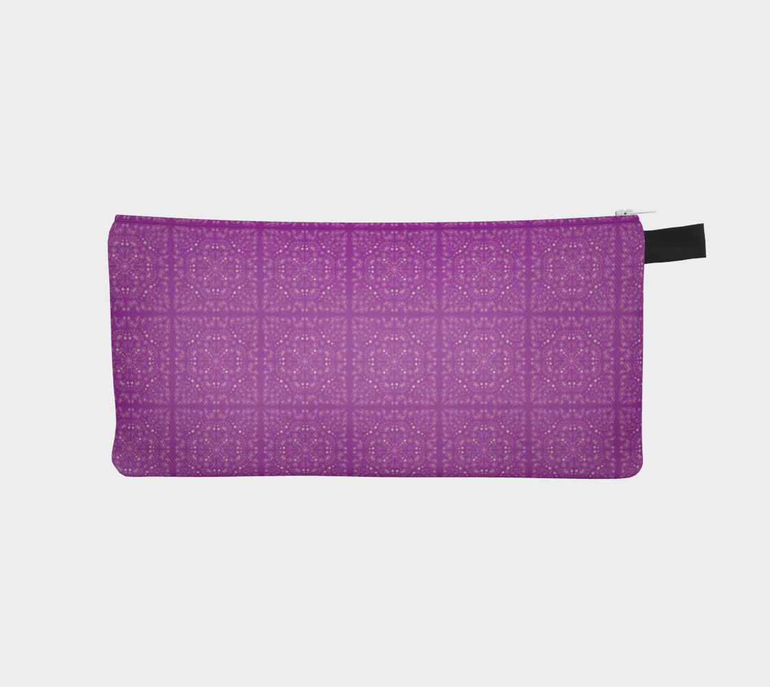 Floral Square-Purple Pencil Case
