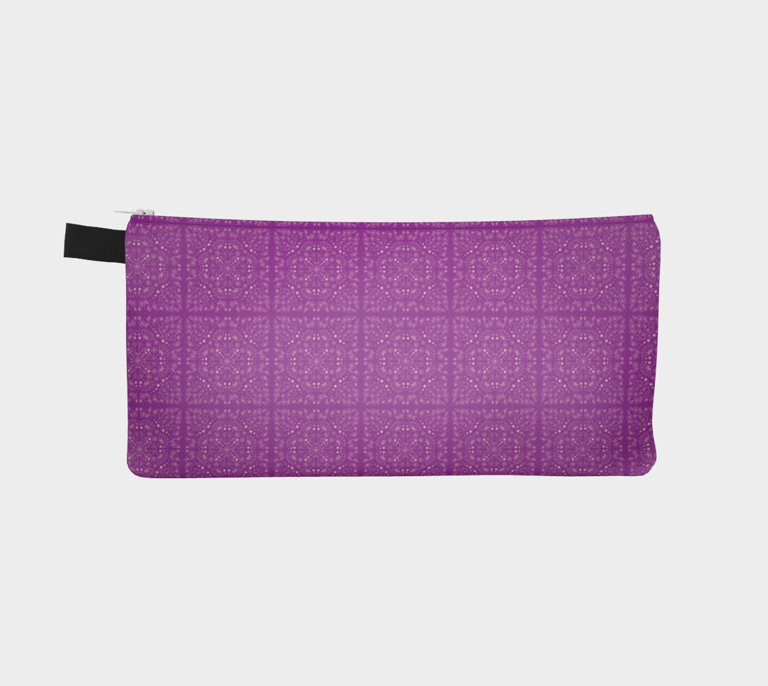 Floral Square-Purple Pencil Case