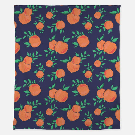 Dark Oranges Soft Fleece Blanket - 50" x 60"