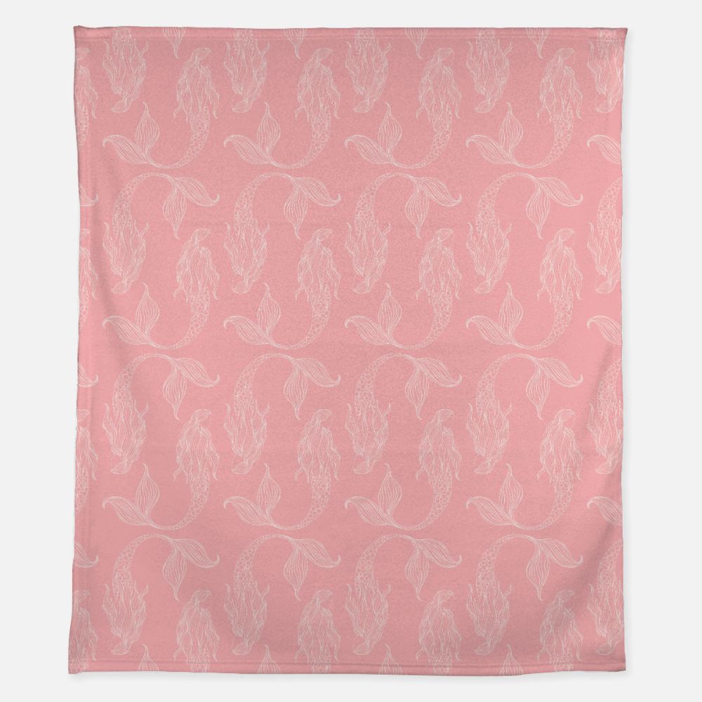 Mermaids-Pink Soft Fleece Blanket - 50" x 60"