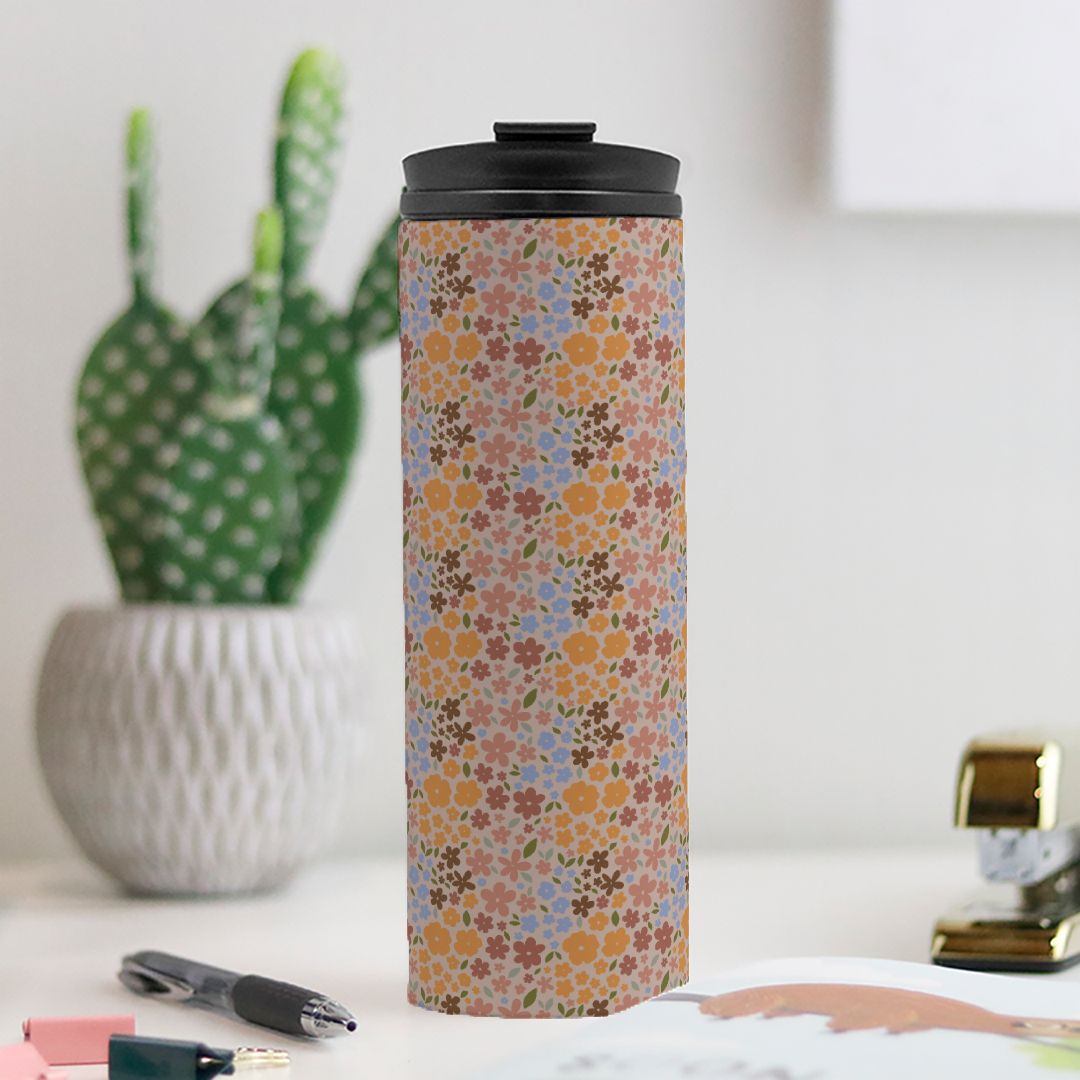 A Flock of Flowers-Muted Thermal Tumbler 16 oz.